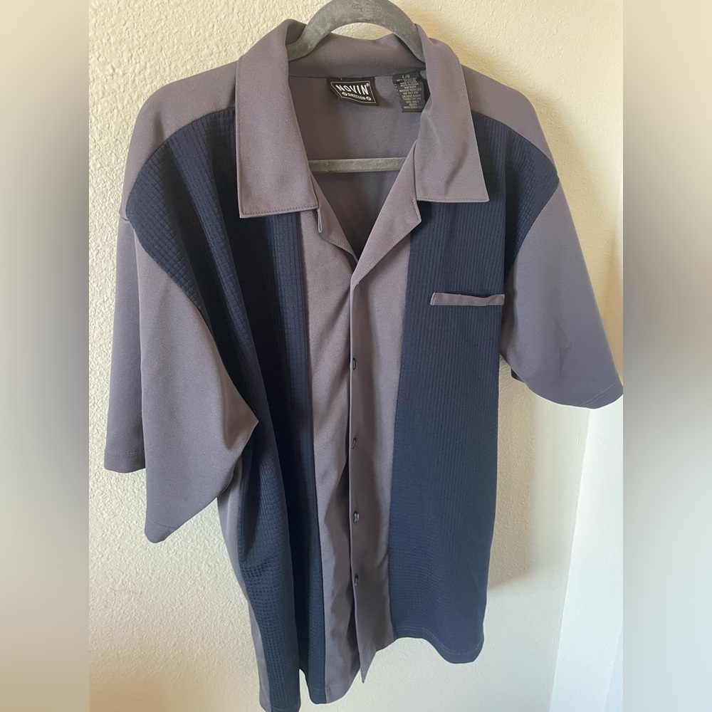 Novin Gray Button-Up Shirt